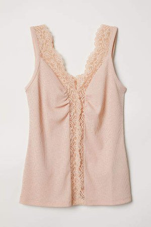 Tank Top with Lace - Orange