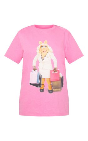 Pink Miss Piggy T Shirt | Tops | PrettyLittleThing USA