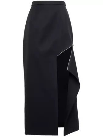Alexander McQueen zip-slash pencil skirt
