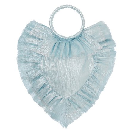 The Vampire's Wife THE PALE BLUE METALLIC SILK SACRED HEART BAG – The Vampire's Wife