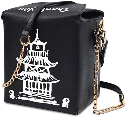 Fashion Crossbody Shoulder Bag, i5 Chinese Takeout Box Purse with Comfortable Chain Strap (fushcia): Handbags: Amazon.com