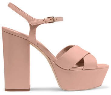 Farrah Leather Platform Sandals - Neutral