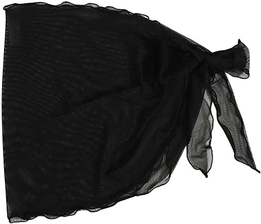 SOLY HUX Women's Self Tie Side Sheer Mesh Swimwear Cover Up Mini Skirt Black XL at Amazon Women’s Clothing store