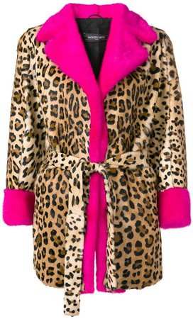 leopard print fur coat