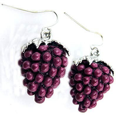 purple grape earrings