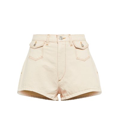 Re/Done - 70s Pocket high-rise denim shorts | Mytheresa