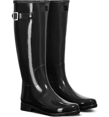 Hunter Original Refined High Gloss Waterproof Rain Boot (Women) | Nordstrom