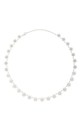 Glow Stars 18K White Gold and Diamond Necklace by Colette Jewelry | Moda Operandi