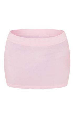 Baby Pink Velour Micro Mini Skirt | PrettyLittleThing USA