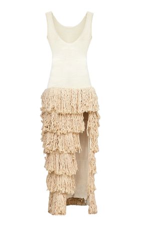 Exclusive Layo Tiered Fringe Wool Maxi Dress By Kilentar | Moda Operandi