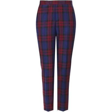 TOPSHOP Modern Tailoring Red/Blue Check Suit Trouser
