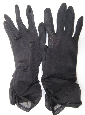 sheer vintage evening gloves
