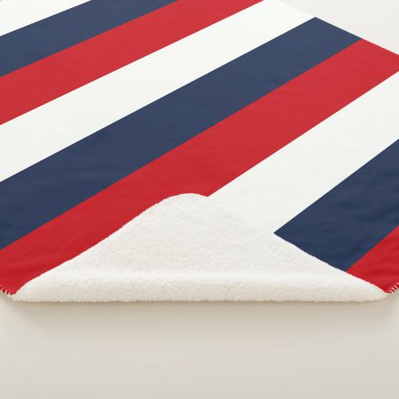 Red White Blue Stripes Sherpa Blanket | Zazzle.com