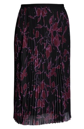 Halogen® Pleated Chiffon Midi Skirt (Plus Size) | Nordstrom