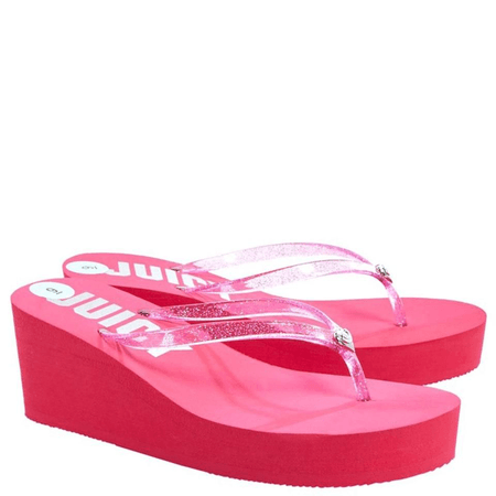 Pink platform flip flops Juicy couture
