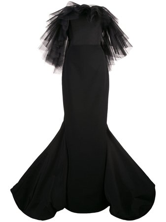 Christian Siriano ruffled tulle detail gown $7,415 - Buy Online - Mobile Friendly, Fast Delivery, Price
