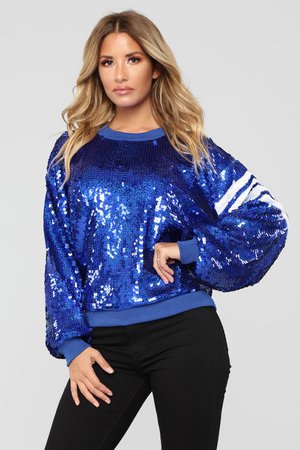Glam Game Sweatshirt - Royal