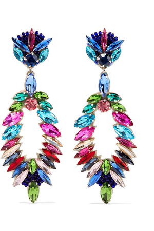Ranjana Khan | Crystal clip earrings | NET-A-PORTER.COM