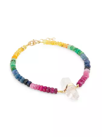 Jia Jia Arizona Rainbow Sapphire & Crystal Quartz Bracelet