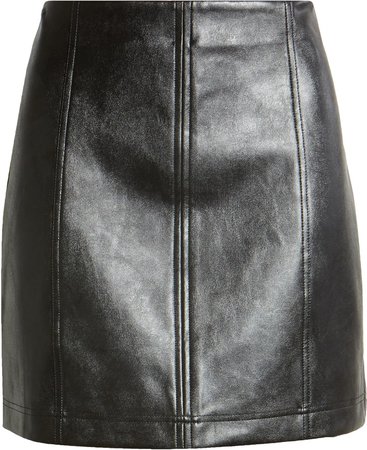 Faux Leather Miniskirt