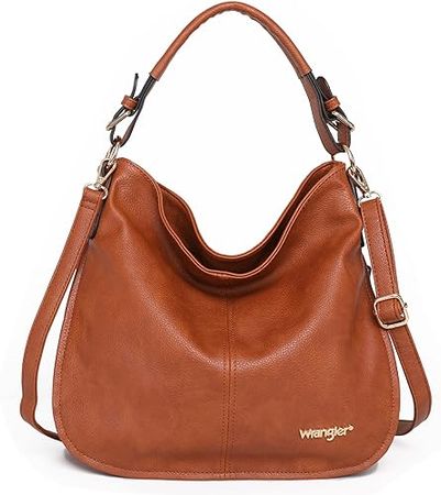 Wrangler Purses and Handbags for Women Hobo Purses Adjustable Crossbody Shoulder Bags Tote handbag B2B-MWW16-1022BR : Clothing, Shoes & Jewelry