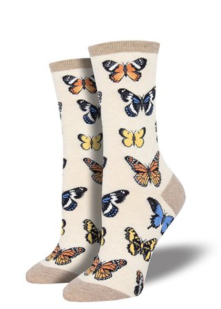 Butterfly Socks for Women | Cute Socks with Colorful Butterflies - ModSock