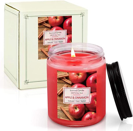 Amazon.com: LA BELLEFÉE Scented Candles, Aromatherapy Candles,Jar Candles,Natural Apple Pie Cinnamon Fragrance, Natural Soy Wax Candles,for Relaxing Spa,Bath,Yoga,Party,Christmas(7oz): Home Improvement