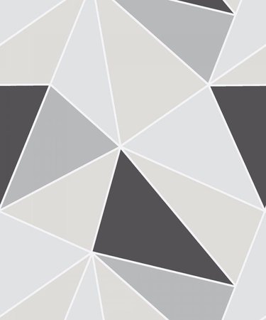 Fine Decor Apex Geometric Abstract Triangles Grey Silver Black Wallpaper FD41994 | Little Yellow Bird Wallpaper