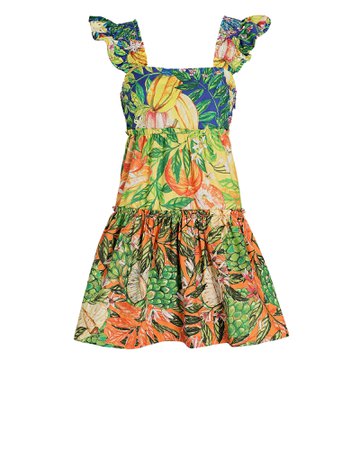 Farm Rio Caipirinha Tiered Printed Mini Dress | INTERMIX®