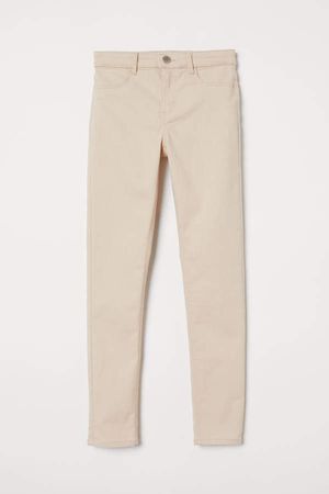 Super Slim-fit Pants - Beige
