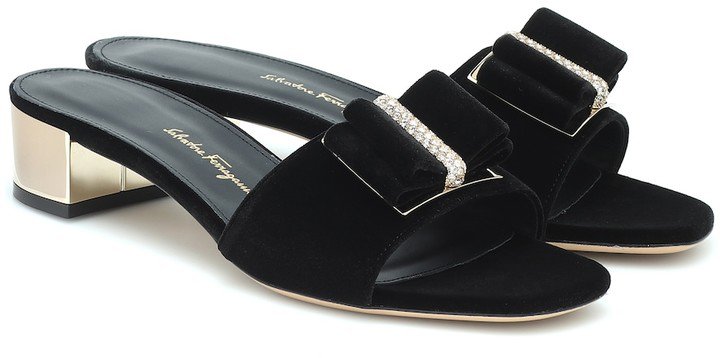 Zefir embellished velvet sandals