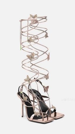 Versace Crystal Butterflies Metallic Sandals