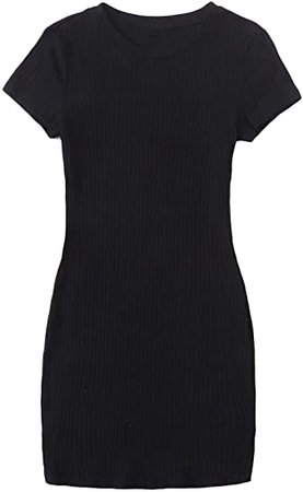 SheIn Women's Short Sleeve Pencil Dress Casual Basic Bodycon T Shirt Mini Dresses at Amazon Women’s Clothing store