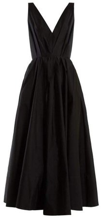 Ravena Sequin Embellished Taffeta Midi Dress - Womens - Black