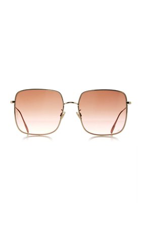 Oversized Square-Frame Gold-Tone Sunglasses by Dior | Moda Operandi