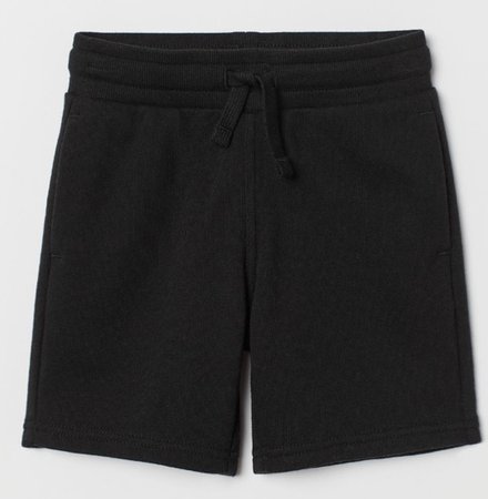 black basic shorts
