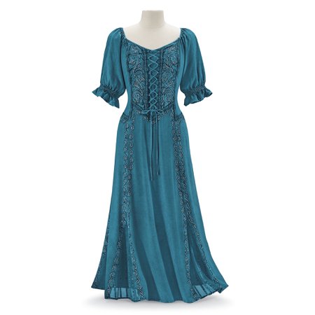 Celtic Embroidered Dress - Women’s Romantic & Fantasy Inspired Fashions