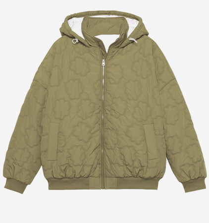 [Early Bird Price] TAKA Original Life Is Beautiful Daisy quilted hooded jacket