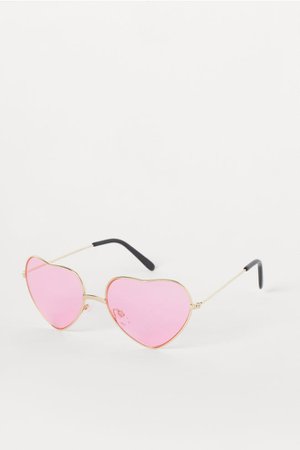 Heart-shaped Sunglasses - Neon pink - | H&M CA