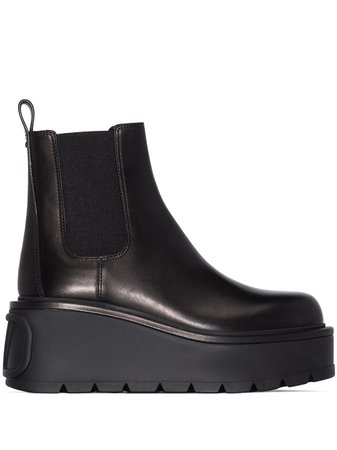 Valentino Garavani Uniqueform leather 85mm ankle boots - FARFETCH