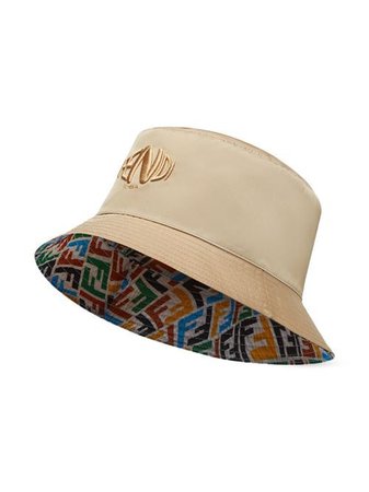 Shop Fendi reversible fisherman-style FF Fish-Eye motif hat with Express Delivery - FARFETCH