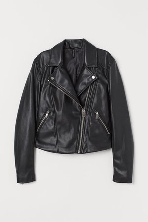 Biker Jacket - Black/faux leather - Ladies | H&M US