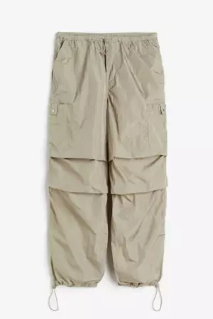 Parachute Pants - Light khaki green - Ladies | H&M US