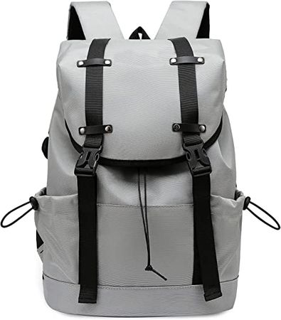 Amazon.com: FORRICA Laptop Backpack 15.6 Inch Mans Womans Daypack Boys School Bag Leisure Travel Bag College Backpack Drawstring Rucksack Waterproof Gray : Electronics