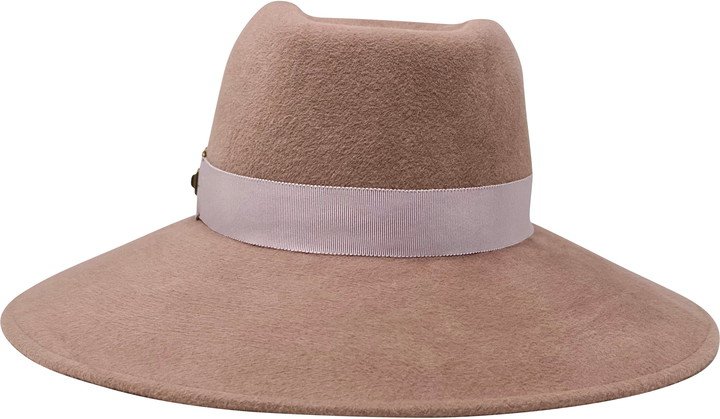 Frances Grey Wide Brim Fur Felt Hat