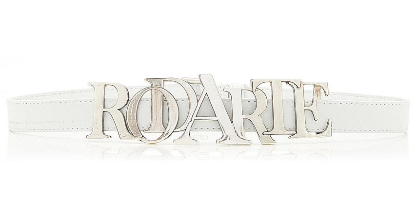 Rodarte silver Logo Embellished Leather Belt