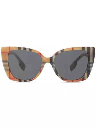 Burberry Check Oversized cat-eye Sunglasses - Farfetch