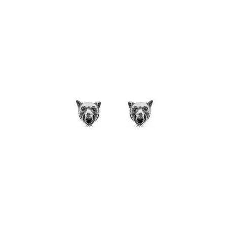 Anger Forest wolf head earrings in silver - Gucci Silver Jewelry For Women 511998J84000811