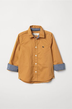 Cotton Shirt - Mustard yellow - | H&M US