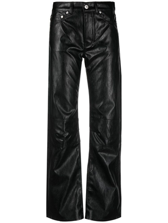 OUR LEGACY faux-leather straight-leg trousers